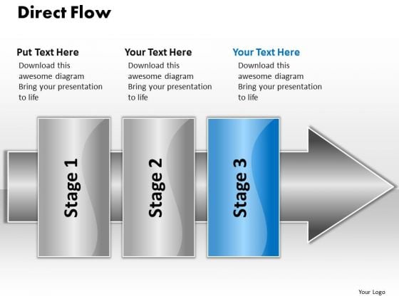Ppt Direct Flow 3 Stages1 PowerPoint Templates Ppt Direct Flow 3 Stages1 PowerPoint Templates