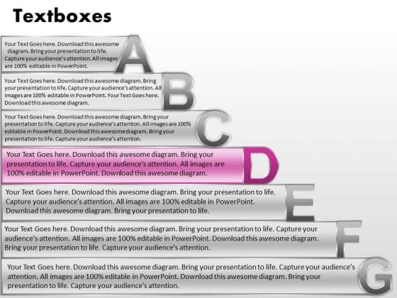 Ppt Fancy Letters Abcdefg With Textboxes Business Plan PowerPoint Process Templates Ppt Fancy Letters Abcdefg With Textboxes Business Plan PowerPoint Process Templates