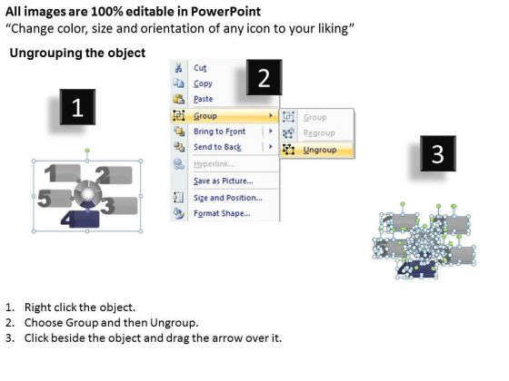 ppt_five_text_boxes_connected_with_unit_circle_powerpoint_presentation_business_templates_2