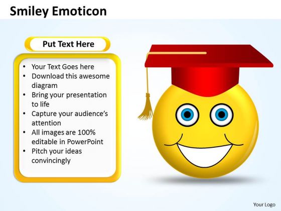 Ppt Graduation Celebration Smiley Emoticon Business Strategy PowerPoint Success Templates