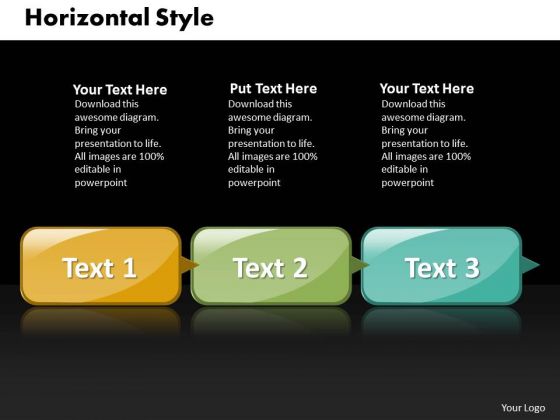 Ppt Horizontal Picture Style PowerPoint 2010 3 State Diagram Templates Ppt Horizontal Picture Style PowerPoint 2010 3 State Diagram Templates