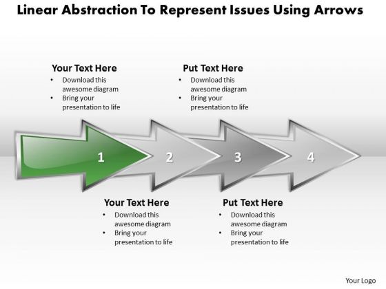 Ppt Linear Abstraction To Represent Business Issues Using Arrows PowerPoint Templates