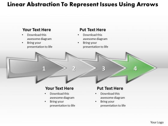 Ppt Linear Abstraction To Represent Issues Using 3d Arrows PowerPoint Business Templates