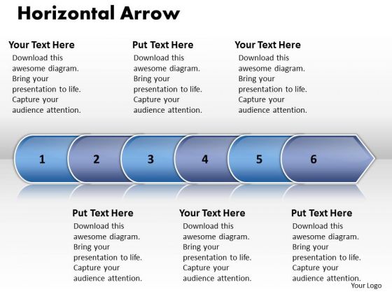 Ppt Linear Arrow 6 Stages PowerPoint Templates