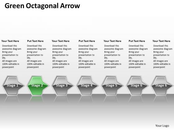 ppt_linear_flow_powerpoint_theme_of_green_octagonal_arrow_7_stage_templates_1
