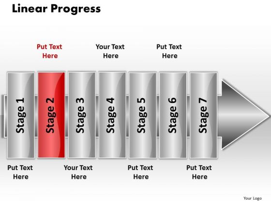 Ppt Linear Progress 7 Stages5 PowerPoint Templates