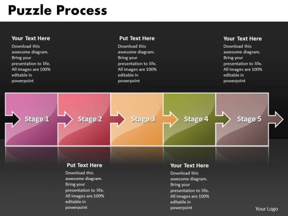 Ppt Puzzle Forging Process PowerPoint Slides Business Flow Chart Templates