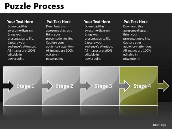 Ppt Puzzle Process PowerPoint Presentation Linear Flow Templates