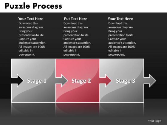 Ppt Red Stage Multicolor Puzzle Writing Process PowerPoint Presentation Templates