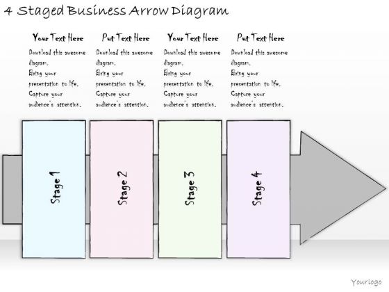 Ppt Slide 4 Staged Business Arrow Diagram Plan Ppt Slide 4 Staged Business Arrow Diagram Plan