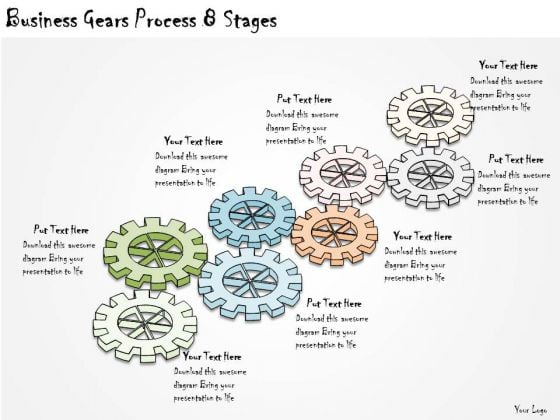 Ppt Slide Business Gears Process 8 Stages Diagrams