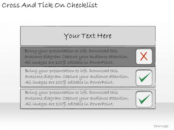 Ppt Slide Cross And Tick On Checklist Business Diagrams Ppt Slide Cross And Tick On Checklist Business Diagrams
