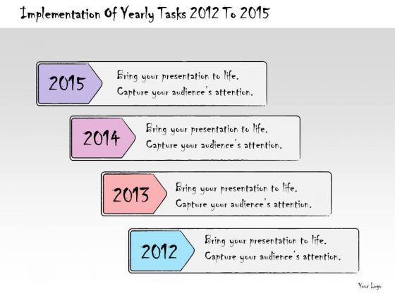 Ppt Slide Implementation Of Yearly Tasks 2012 To 2015 Strategic Planning