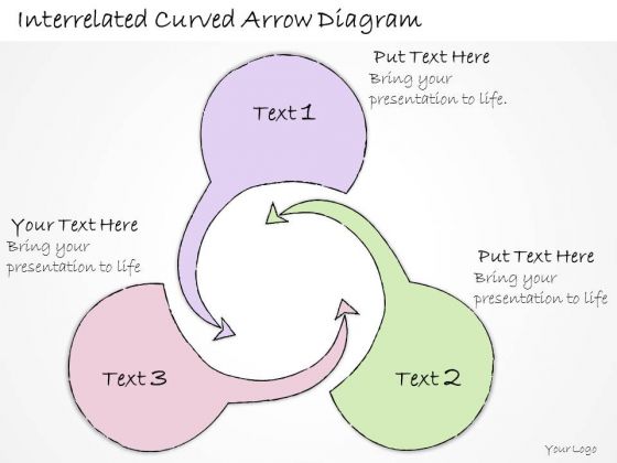 Ppt Slide Interrelated Curved Arrow Diagram Strategic Planning