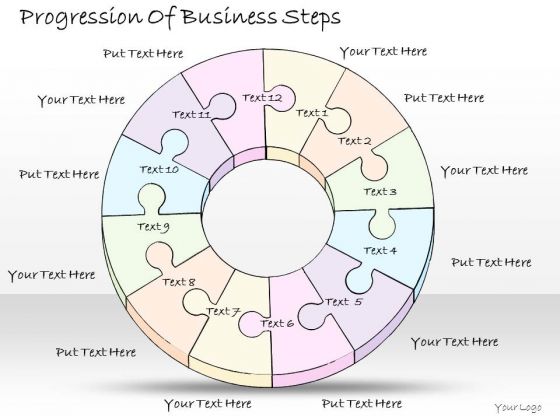 Ppt Slide Progression Of Business Steps Sales Plan
