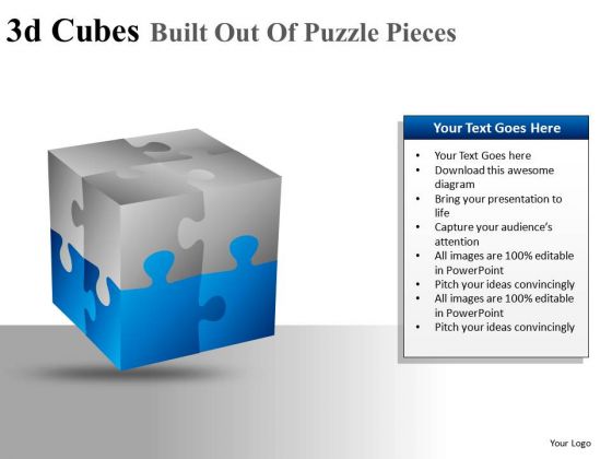 Ppt Slide Showing 3d Cube With Editable Colors PowerPoint Diagrams