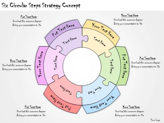Ppt Slide Six Circular Steps Strategy Concept Consulting Firms