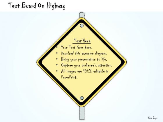 Ppt Slide Text Board On Highway Sales Plan Ppt Slide Text Board On Highway Sales Plan