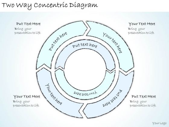 Ppt Slide Two Way Concentric Diagram Marketing Plan