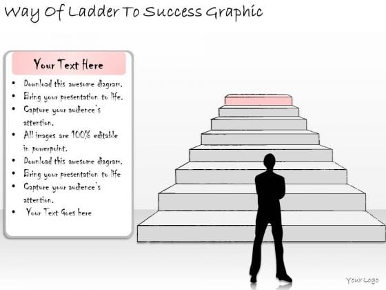Ppt Slide Way Of Ladder To Success Graphic Business Diagrams