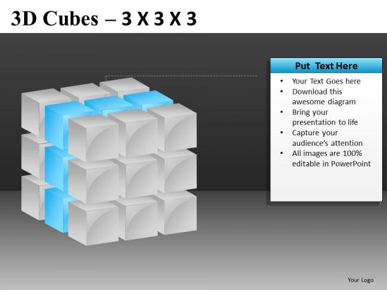 Ppt Slide With Middle Layer Of 3d Cube Ppt Slide With Middle Layer Of 3d Cube