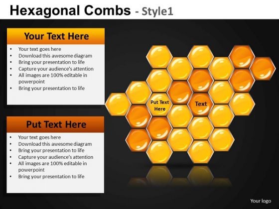 Ppt Slides Hexagonal Comb Ppt Slides Hexagonal Comb