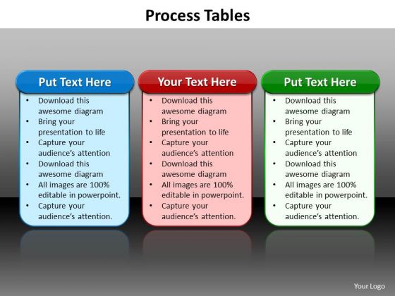 Ppt Tabular Illustration Of 3 Different Processes PowerPoint Templates Ppt Tabular Illustration Of 3 Different Processes PowerPoint Templates