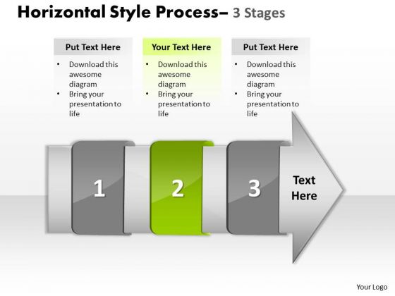 Ppt Theme Horizontal To Vertical Text Steps Working With Slide Numbers Demonstration 3 Graphic
