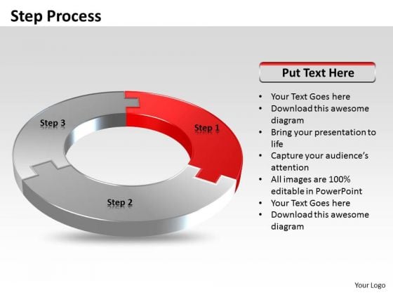 Ppt Three Step Process Editable Business Communication PowerPoint Circle Templates
