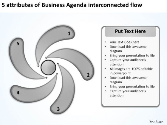 Presentations Agenda Interconnected Flow Business Plans How To Write PowerPoint Templates