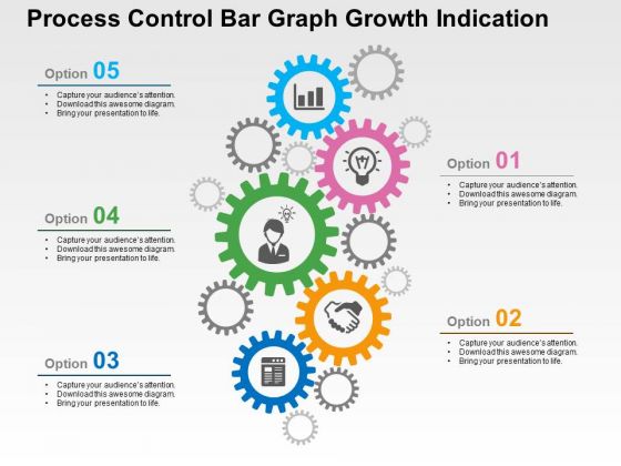 Process Control Bar Graph Growth Indication PowerPoint Template Process Control Bar Graph Growth Indication PowerPoint Template