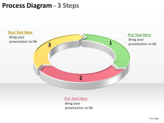 Process Diagram With 3 Steps Ppt Slides Diagrams Templates