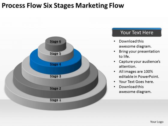 Process Flow Six Stages Marketing Ppt Sample Business Plan For Restaurant PowerPoint Slides