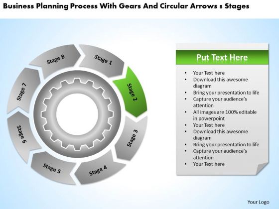 Process With Gears And Circular Arrows 8 Stages Business Plan Forms PowerPoint Slides Process With Gears And Circular Arrows 8 Stages Business Plan Forms PowerPoint Slides