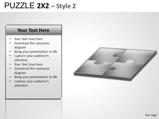 Puzzle 2x2 2 PowerPoint Editable Clipart Puzzle 2x2 2 PowerPoint Editable Clipart