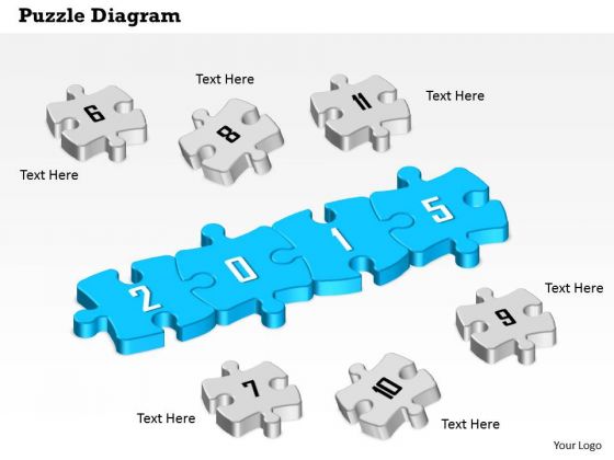 Puzzle Diagram For 2015 Year Diagram With Numeric Puzzles Around Presentation Template Puzzle Diagram For 2015 Year Diagram With Numeric Puzzles Around Presentation Template