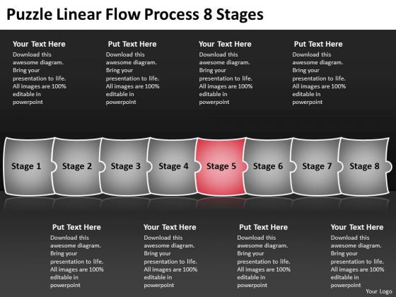 Puzzle Linear Flow Process 8 Stages Charts Samples PowerPoint Templates Puzzle Linear Flow Process 8 Stages Charts Samples PowerPoint Templates