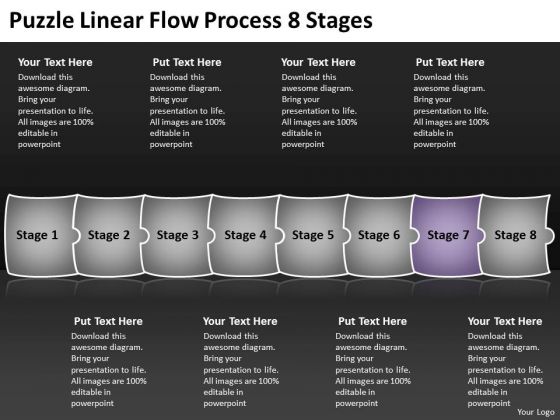 Puzzle Linear Flow Process 8 Stages PowerPoint Transformer Templates Puzzle Linear Flow Process 8 Stages PowerPoint Transformer Templates