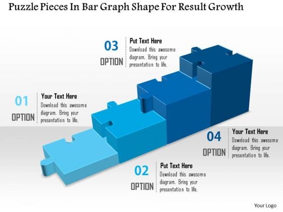 Puzzle Pieces In Bar Graph Shape For Result Growth Presentation Template Puzzle Pieces In Bar Graph Shape For Result Growth Presentation Template