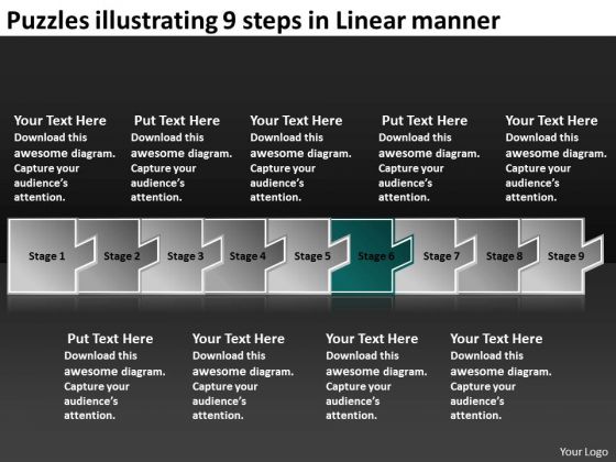 Puzzles Illustrating 9 Steps Linear Manner Circuit Design PowerPoint Templates Puzzles Illustrating 9 Steps Linear Manner Circuit Design PowerPoint Templates