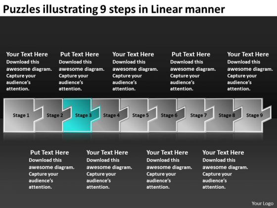 Puzzles Illustrating 9 Steps Linear Manner Electrical Circuit Simulator PowerPoint Slides Puzzles Illustrating 9 Steps Linear Manner Electrical Circuit Simulator PowerPoint Slides