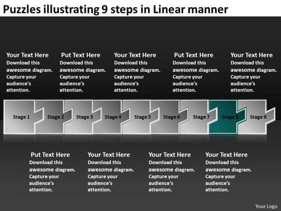 Puzzles Illustrating 9 Steps Linear Manner Flow Charting PowerPoint Templates Puzzles Illustrating 9 Steps Linear Manner Flow Charting PowerPoint Templates