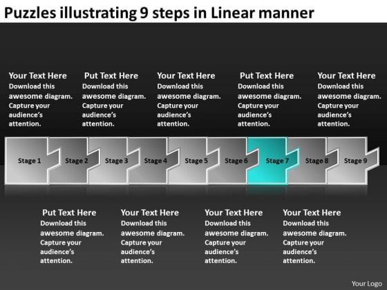 Puzzles Illustrating 9 Steps Linear Manner Online Flow Chart Maker PowerPoint Slides Puzzles Illustrating 9 Steps Linear Manner Online Flow Chart Maker PowerPoint Slides