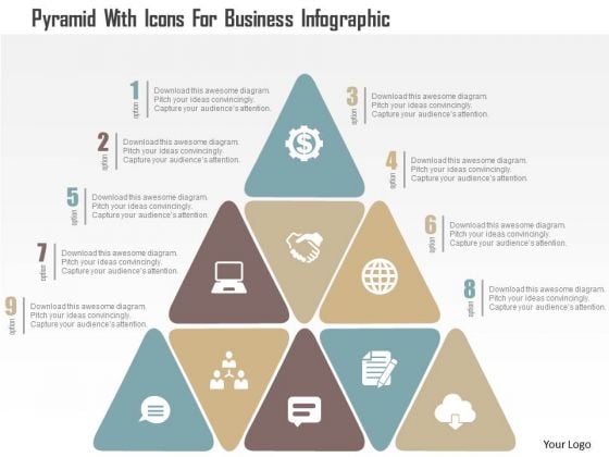 Pyramid With Icons For Business Infographic Presentation Template Pyramid With Icons For Business Infographic Presentation Template