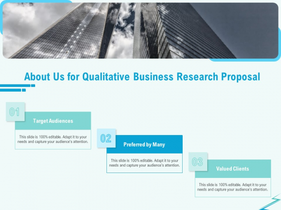 Qualitative Market Research Study About Us For Qualitative Business Research Proposal Mockup PDF