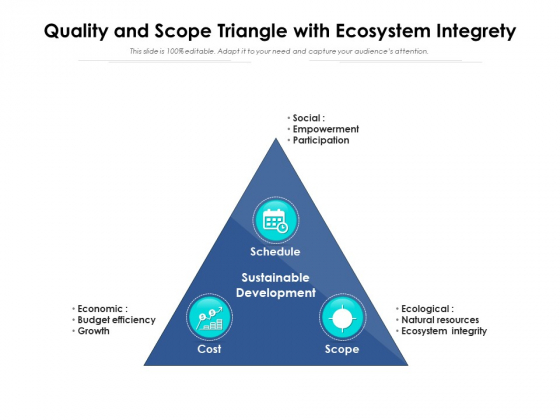 Quality And Scope Triangle With Ecosystem Integrety Ppt PowerPoint Presentation Infographic Template Graphic Tips PDF Quality And Scope Triangle With Ecosystem Integrety Ppt PowerPoint Presentation Infographic Template Graphic Tips PDF