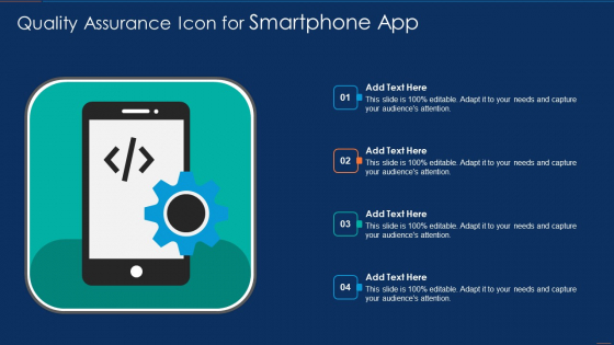 Quality Assurance Icon For Smartphone App Microsoft PDF