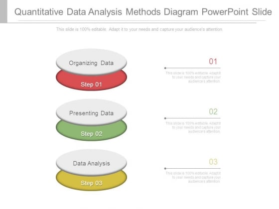 Quantitative Data Analysis Methods Diagram Powerpoint Slide