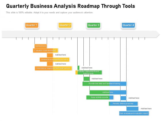 Quarterly Business Analysis Roadmap Through Tools Infographics Quarterly Business Analysis Roadmap Through Tools Infographics
