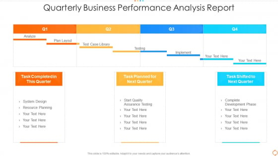 Quarterly Business Performance Analysis Report Structure PDF